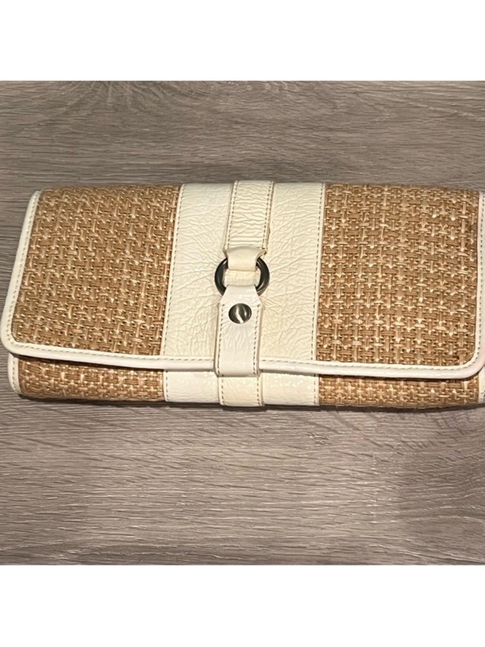 Cole Haan Patent Leather Woven Clutch